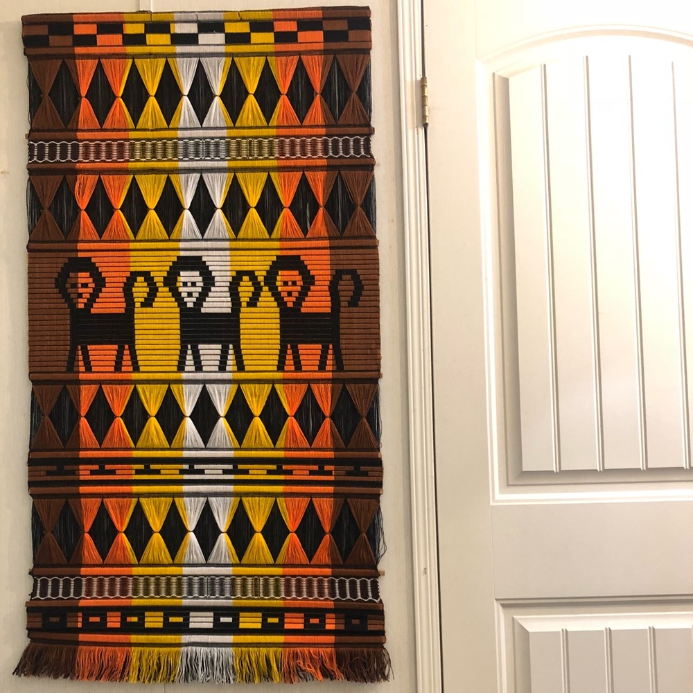 Funky vintage wall hanging